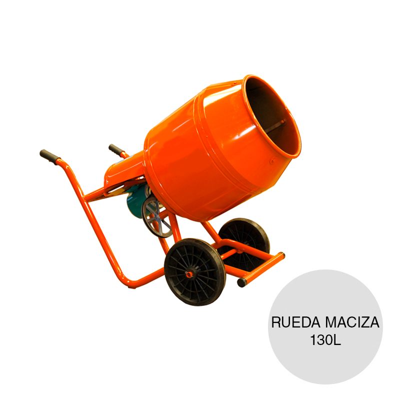 Hormigonera H-130M rueda maciza 130L