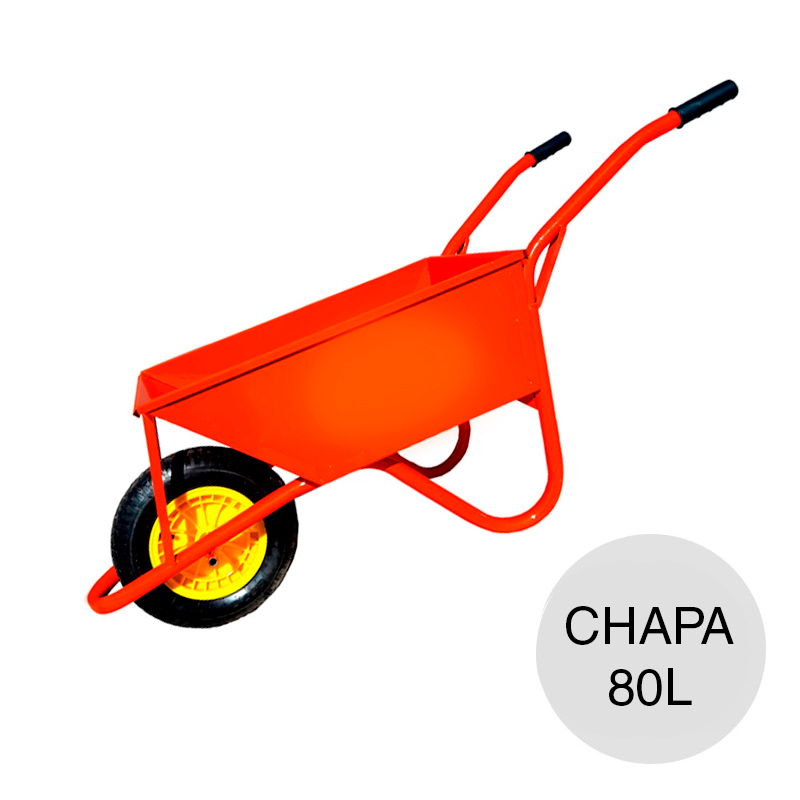 Carretilla C80-N chapa rueda neumatica 80L