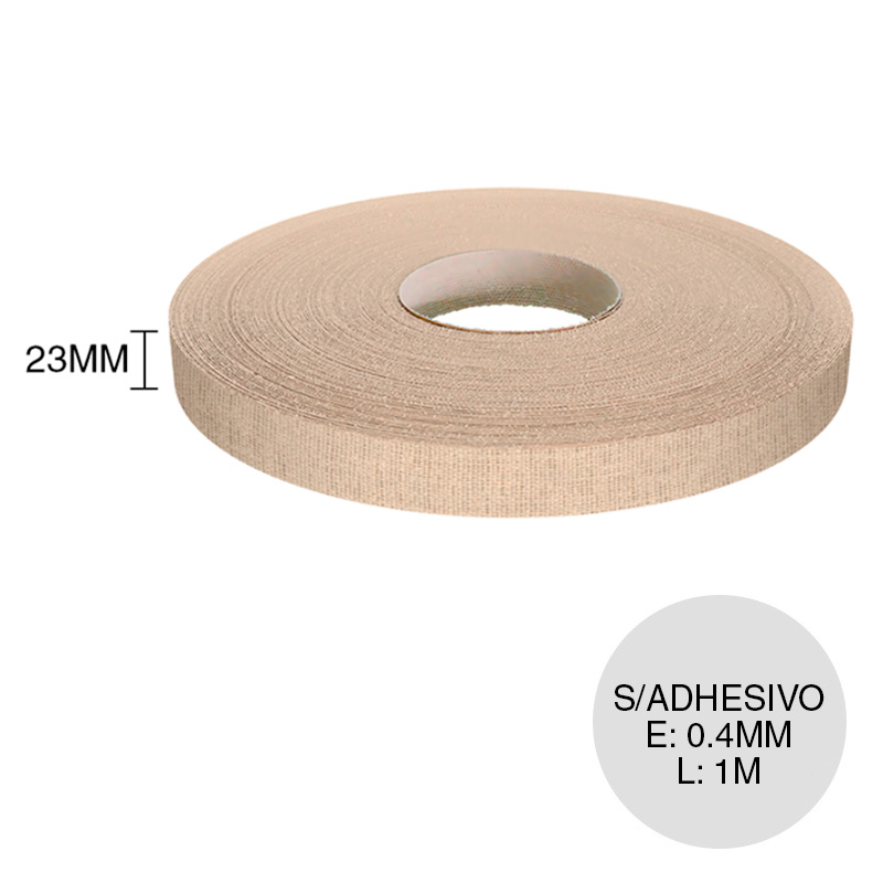 Canto ABS sin adhesivo F416 ST10 textil beige 0.4mm x 23mm x 1m