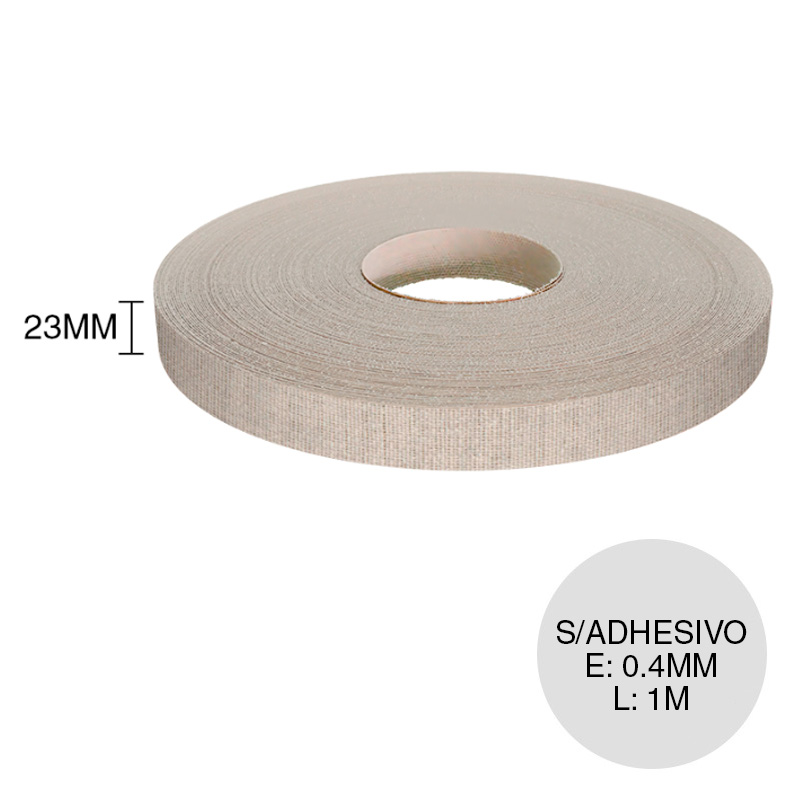 Canto ABS sin adhesivo F417 ST10 textil gris 0.4mm x 23mm x 1m