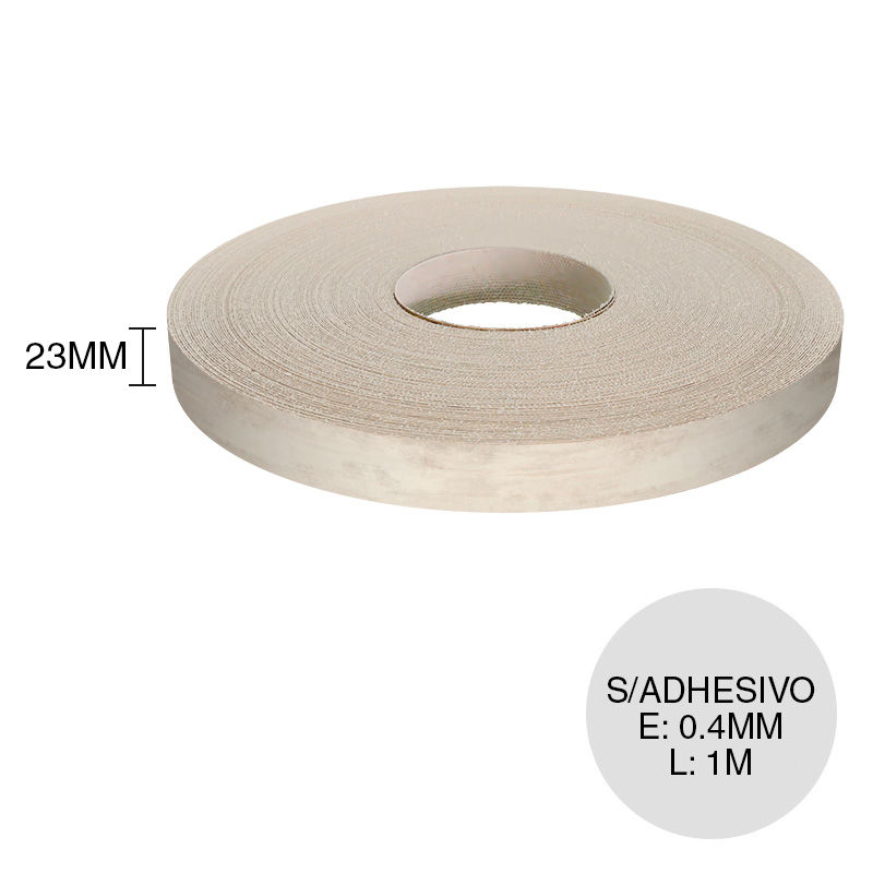 Canto ABS sin adhesivo F637 ST10 chromix blanco 0.4mm x 23mm x 1m