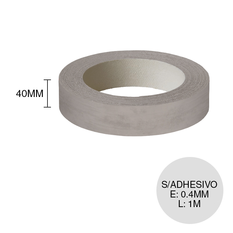 Canto ABS sin adhesivo F638 ST10 chromix plata 0.4mm x 40mm x 1m