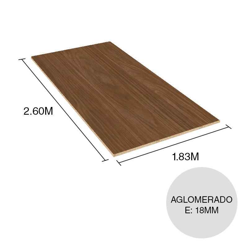 Tablero melamina aglomerado H1714 ST19 nogal lincoln 18mm x 1.83m x 2.60m