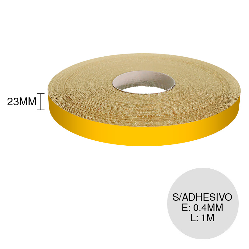 Canto ABS sin adhesivo U114 ST9 amarillo girasol 0.4mm x 23mm x 1m