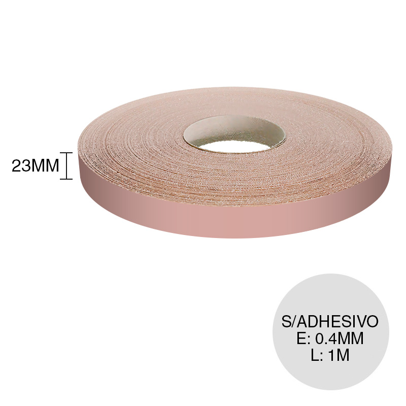Canto ABS sin adhesivo U325 ST9 rosa antiguo 0.4mm x 23mm x 1m