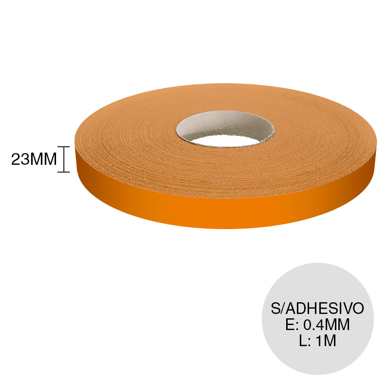 Canto ABS sin adhesivo U350 ST9 naranja de siena 0.4mm x 23mm x 1m