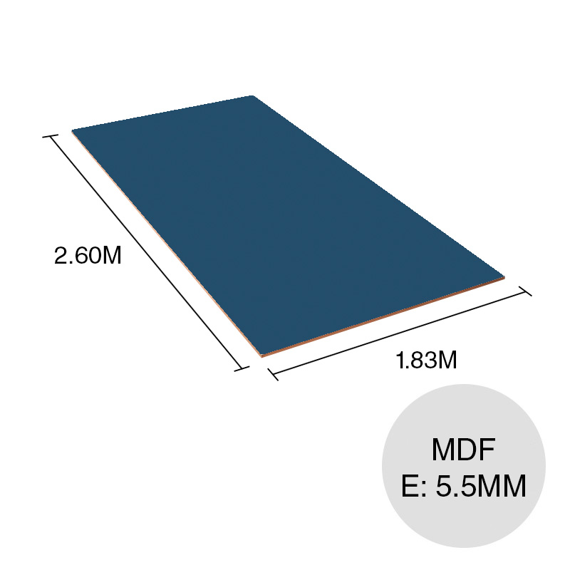 Revestimiento melamina MDF Fibro Plus U504 ST9 azul cosmico 5.5mm x 1.83m x 2.60m