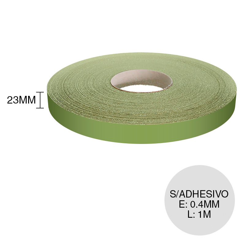 Canto ABS sin adhesivo U626 ST9 verde kiwi 0.4mm x 23mm x 1m