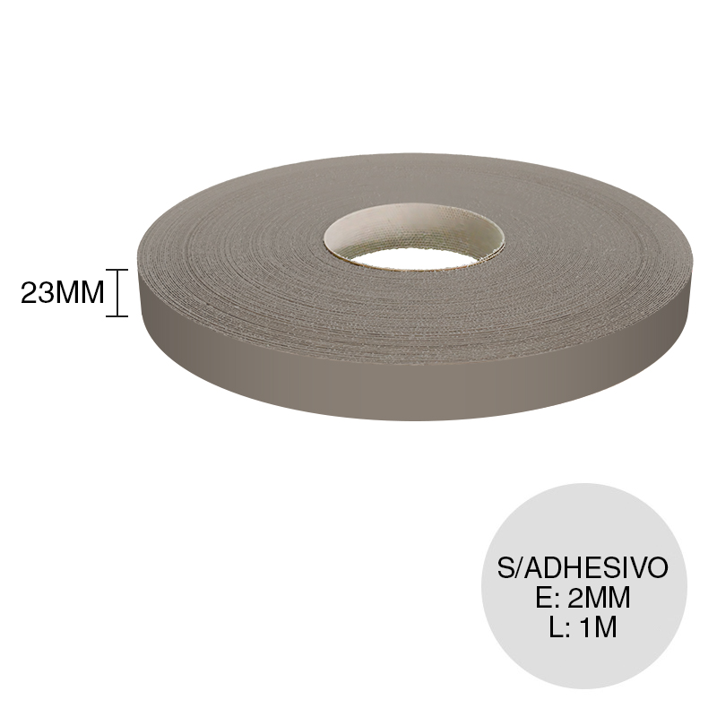 Canto ABS sin adhesivo U767 ST9 gris cubanita 2mm x 23mm x 1m