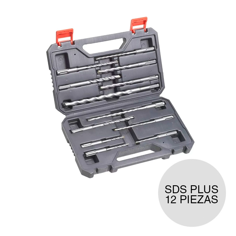 Set mechas SDS plus ø 5mm/6mm/8mm/10mm/12mm/14mm caja x 12 piezas