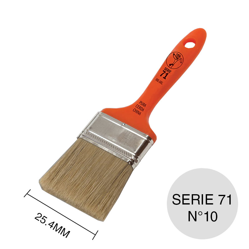 Pincel pinturas sinteticas N° 10 Serie 71 Semiprofesional virola/2 x 25.4mm