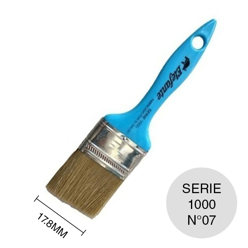 Pincel pinturas sinteticas N° 07 Serie 1000 Elefante cerda natural virola/1 x 17.8mm