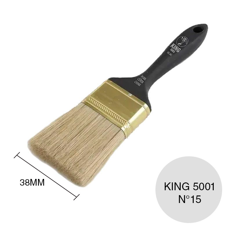 Pincel latex Nº15 serie King 5001 cerda china blanca linea Profesional virola/4 x 38mm
