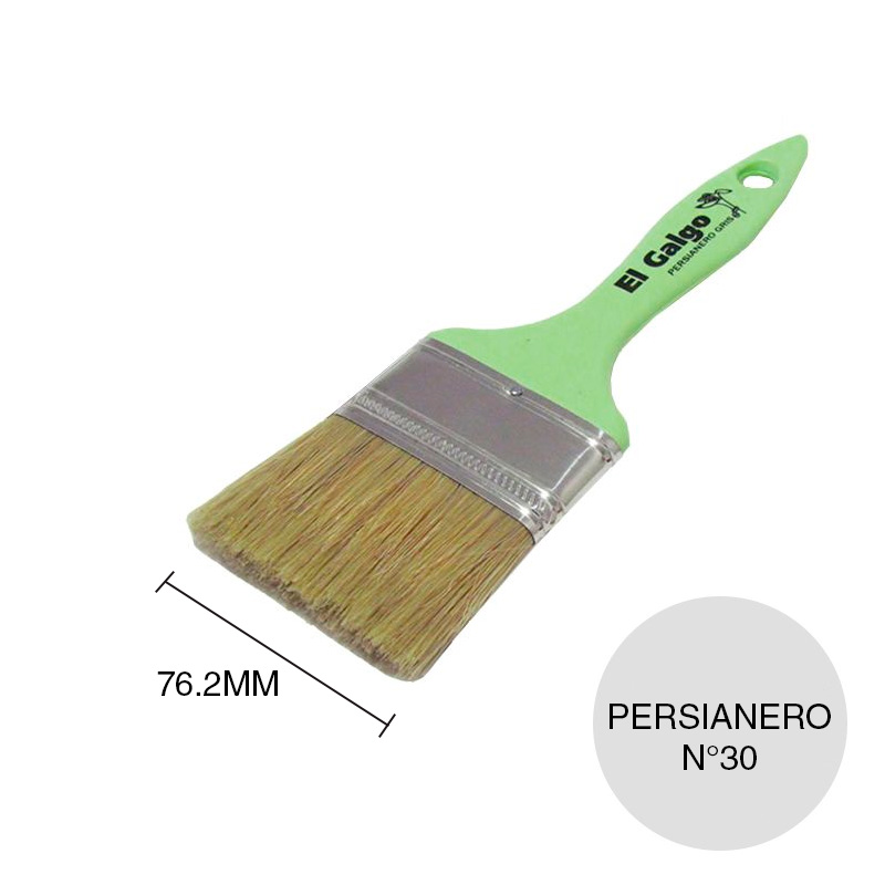 Pincel pinturas N°30 linea hogar y obra persianero cerda blanca virola/1 x 76.2mm