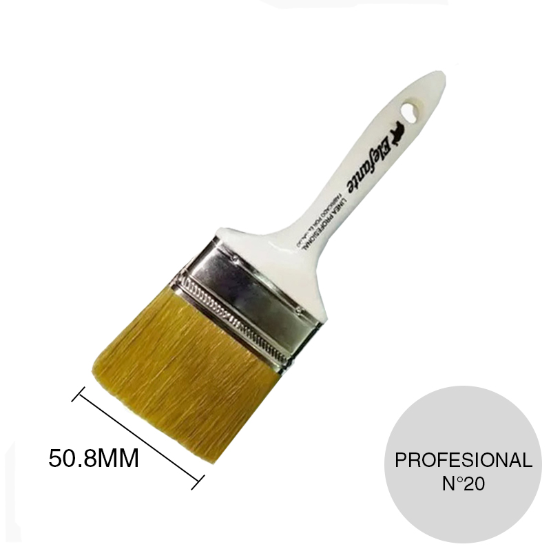 Pincel pinturas sinteticas N°20 Linea Elefante Profesional cerda natural virola/2 x 50.8mm
