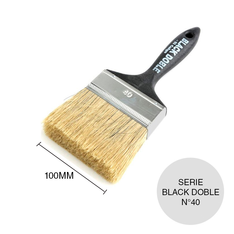 Pinceleta Nº40 plastico serie Black Doble linea Profesional virola/4 x 100mm