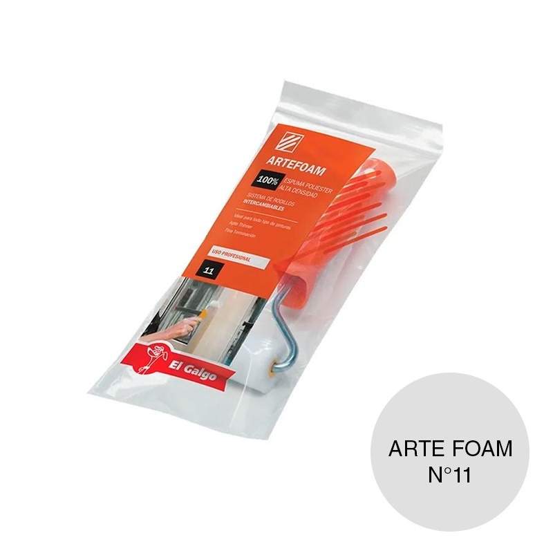 Rodillo mini Nº11 arte foam espuma linea Premium tubo 20mm x 110mm
