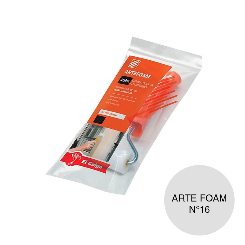 Rodillo mini Nº16 arte foam espuma linea Premium tubo 20mm x 160mm