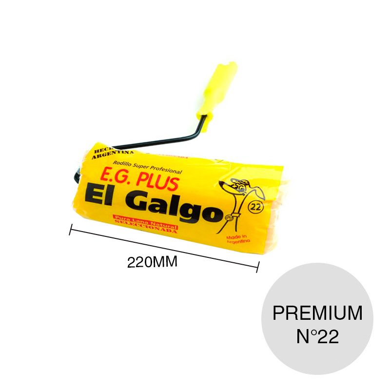 Rodillo Nº22 lana natural e.g.plus linea Premium tubo 50mm x 220mm