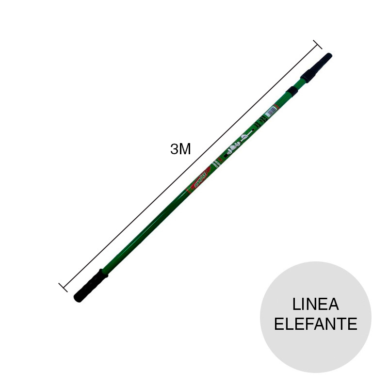 Extensor-alargue acero para rodillo telescopico regulable linea Elefante x 3000mm