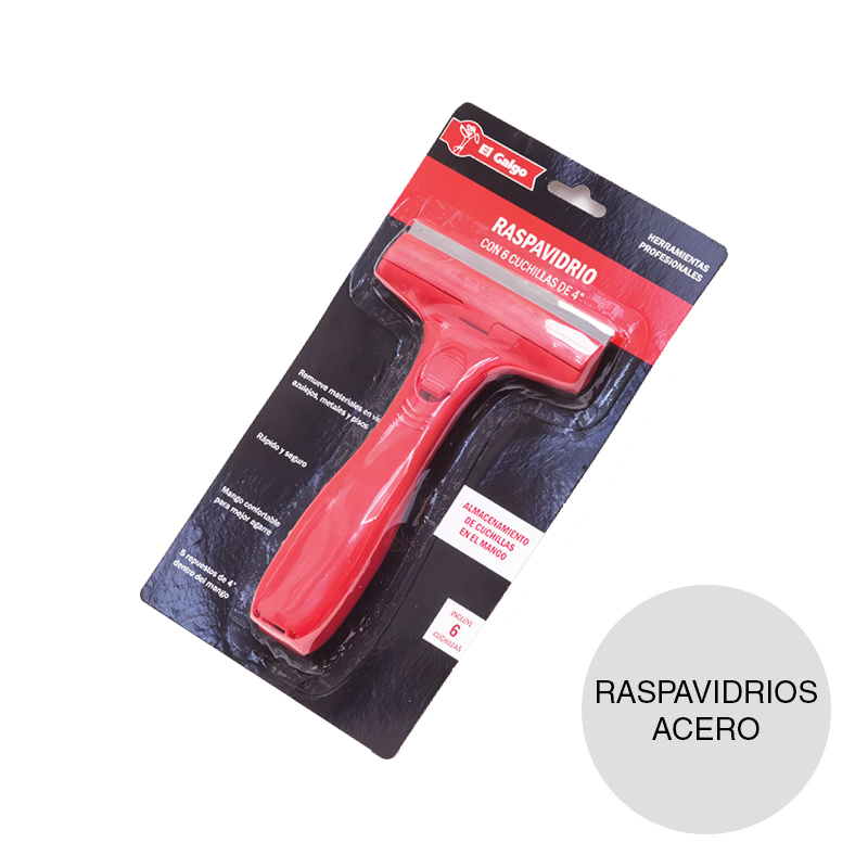Espatula raspavidrio Profesional c/repuestos acero