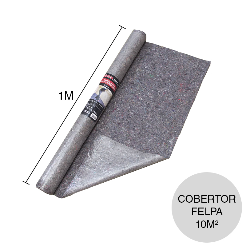 Cobertor felpa c/film antideslizante x 1m x 10m rollo x 10m²