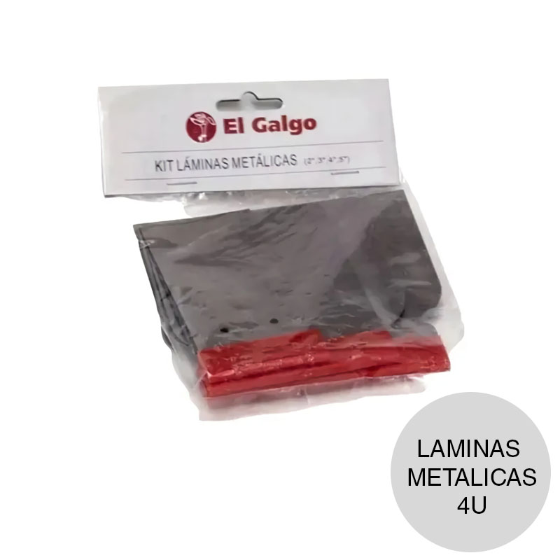 Kit laminas metalicas acero inoxidable mango plastico pack x 4u