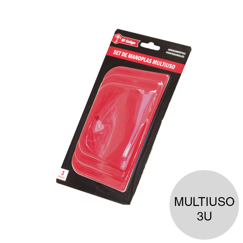 Set manoplas profesional multiuso plasticas pack x 3u