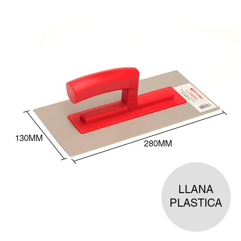 Llana yesero mango plastico lisa linea Profesional 130mm x 280mm
