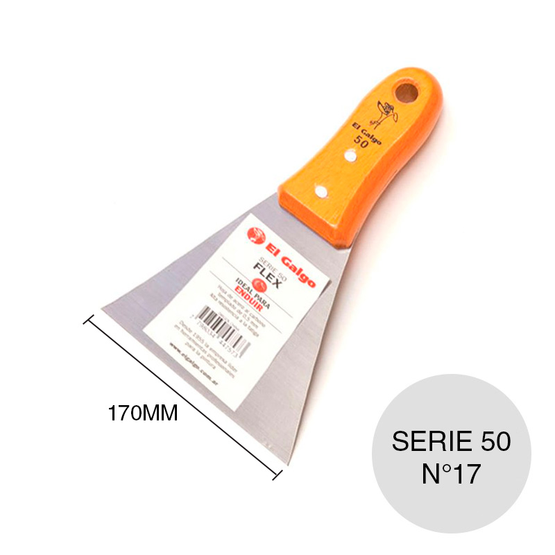 Espatula enduir Nº17 metalica serie 50 Flex linea Pintor x 170mm