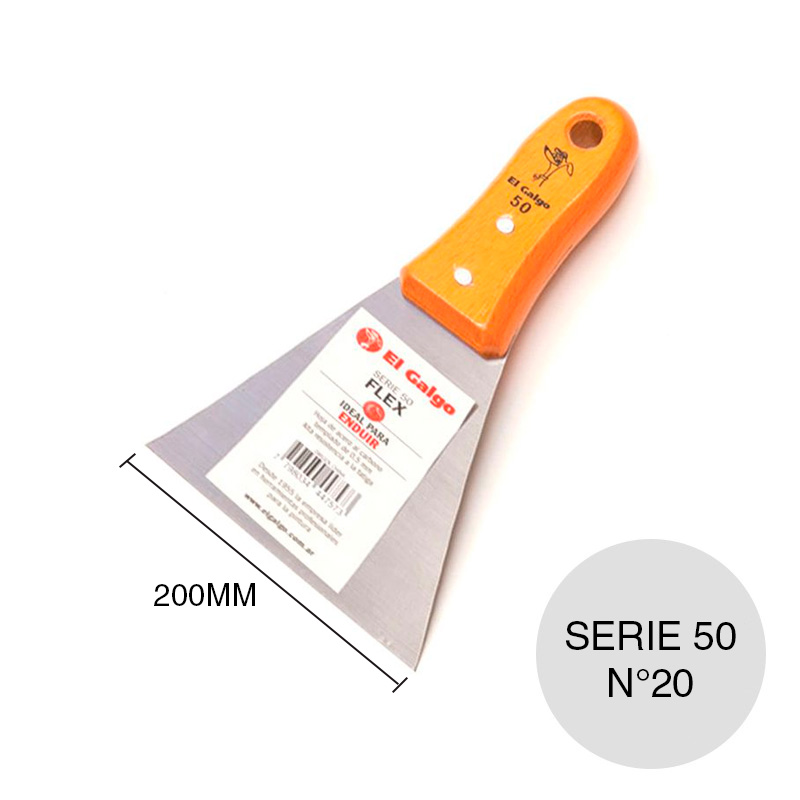 Espatula enduir Nº20 metalica serie 50 Flex linea Pintor x 200mm