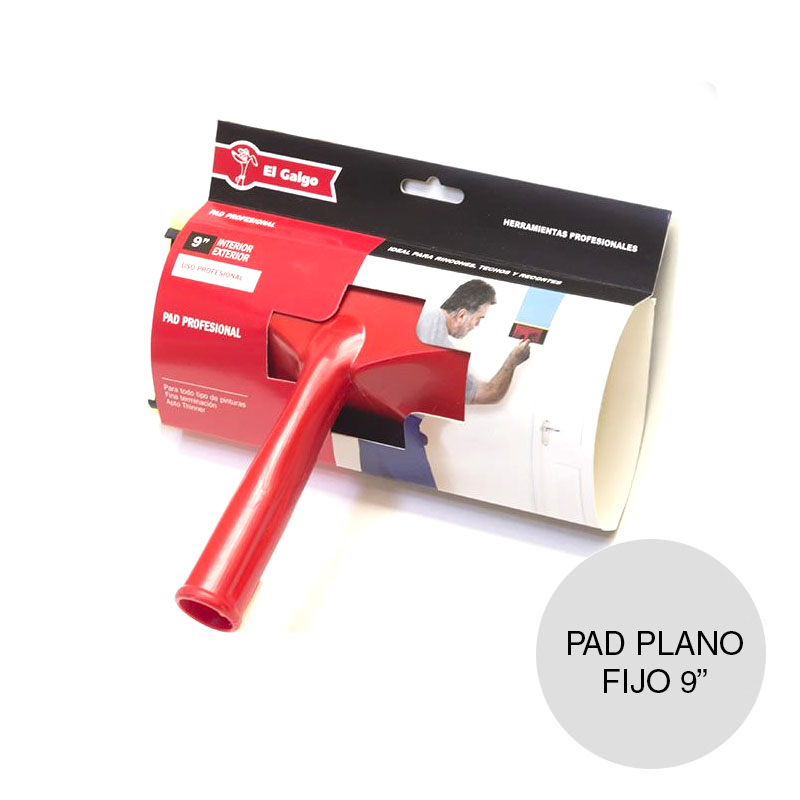 Pad aplicador plano fijo rincones techos recortes linea Profesional 9"