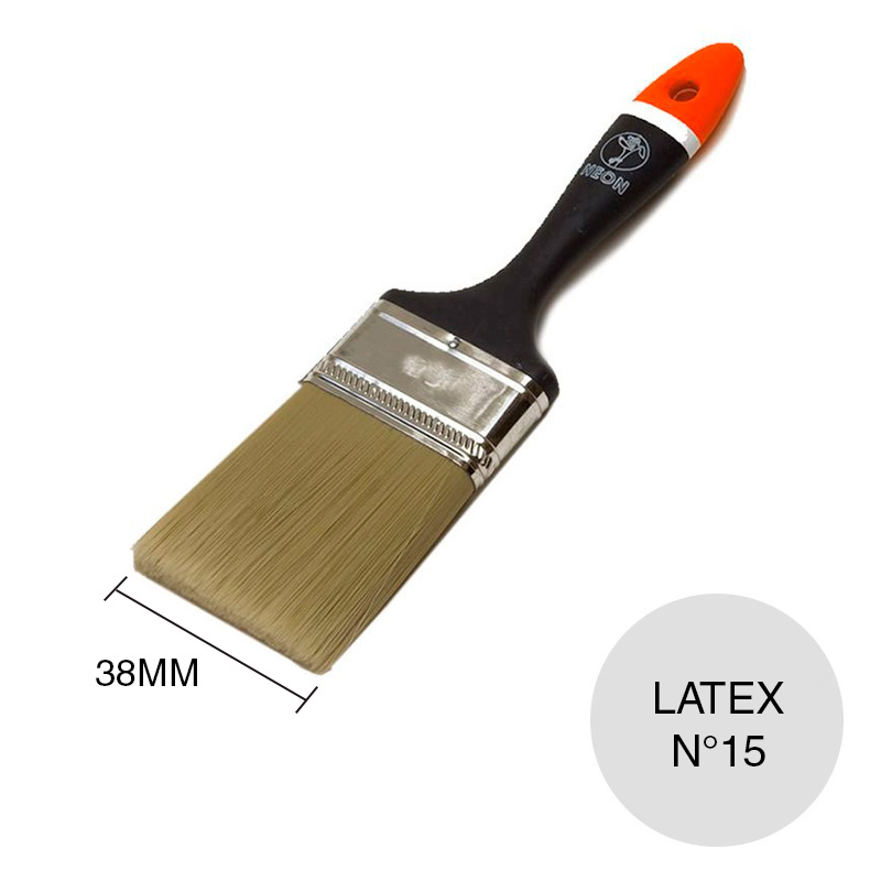 Pincel latex y base agua Nº15 plastico linea Premium Neon virola/2 x 38mm