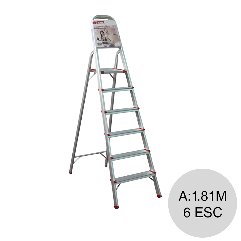 Escalera Hogar acero inoxidable Linea Next 6 escalones altura x 1.81m