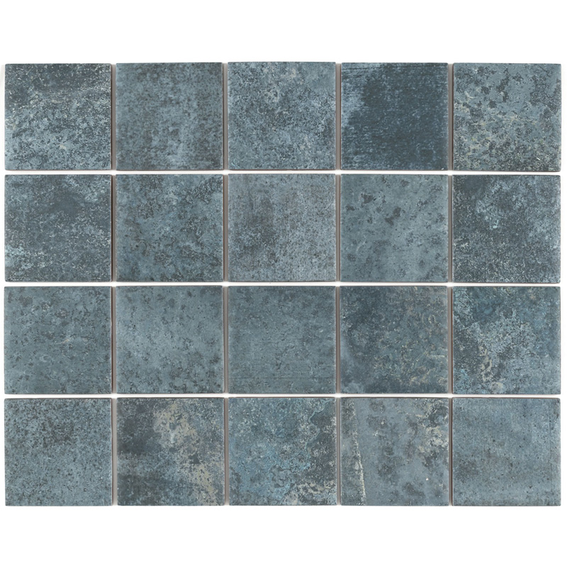 Piso y revestimiento ceramico Oxy Blue Mesh azul mate borde sin rectificar 75mm x 75mm 283u x caja 1.59m²