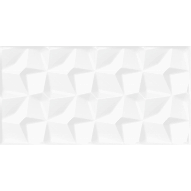 Revestimiento ceramico Cubic White blanco satinado borde rectificado 450mm x 900mm 4u x caja 1.62m²