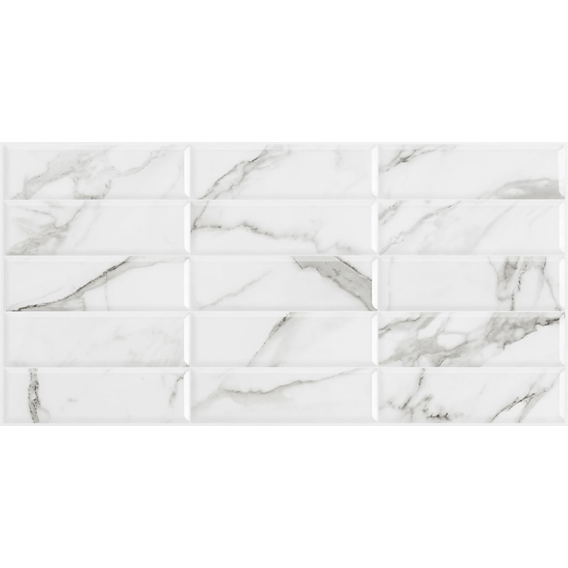 Revestimiento porcelanato Place retro BR blanco brillante borde rectificado 12mm x 450mm x 900mm x 4u x caja 1.62m²