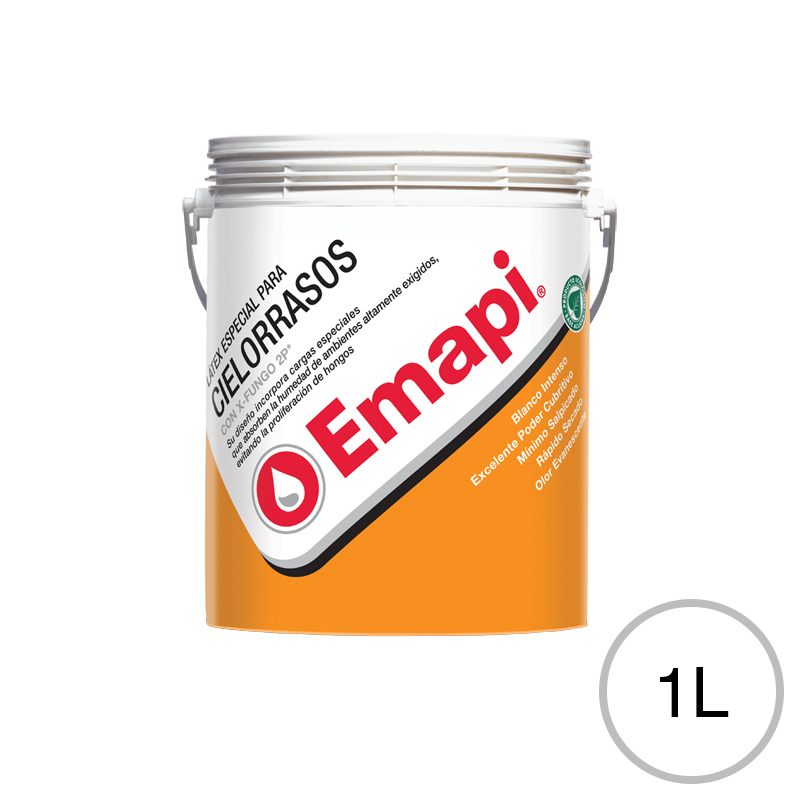 Pintura latex acrilico interior blanco mate balde x 1l