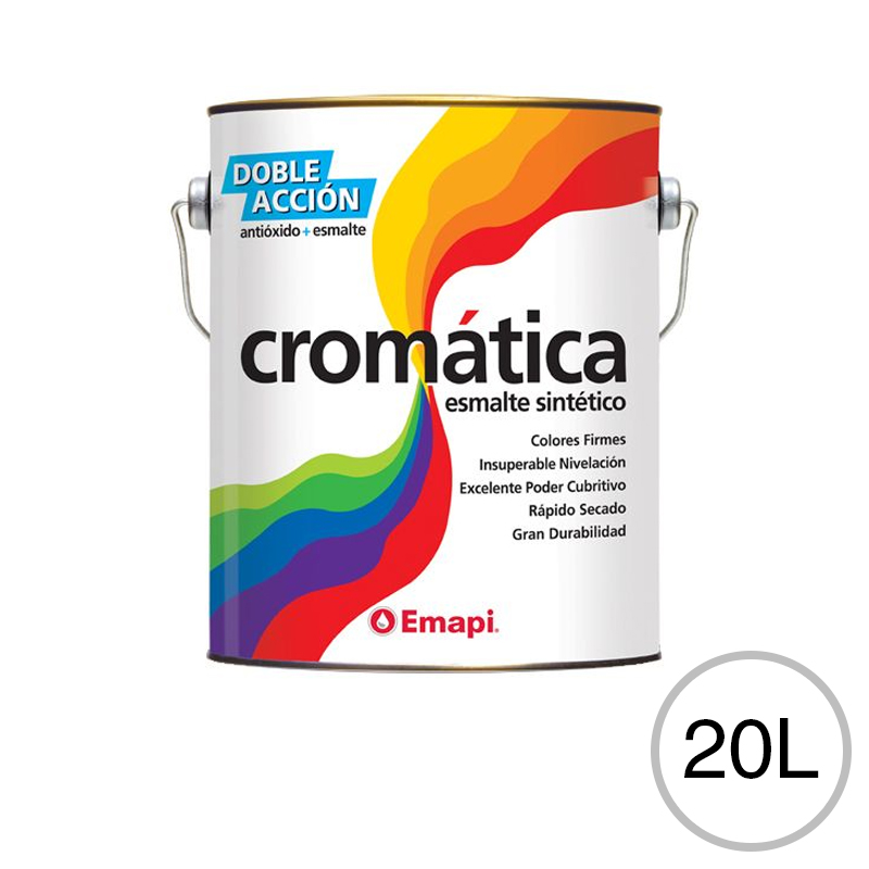 Esmalte sintetico Cromatica doble accion exterior interior blanco brillante lata x 20l