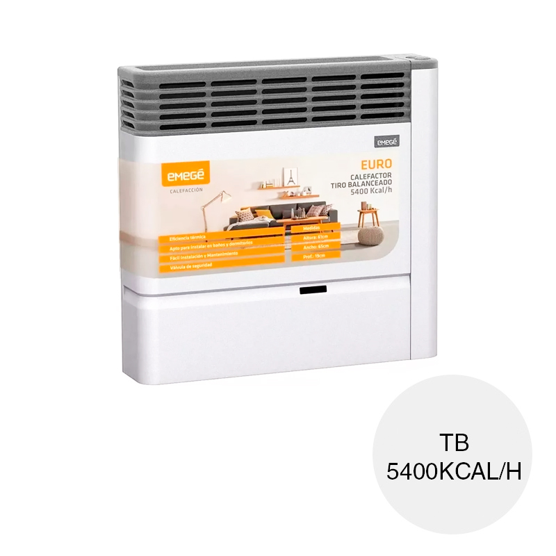Calefactor multigas TB Euro 2155 5400kcal/h 128mm x 615mm x 650mm