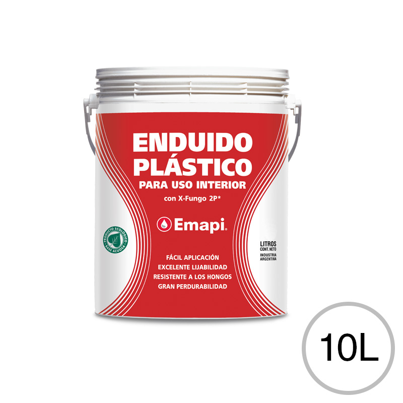 Enduido plastico interior antihongos blanco mate balde x 10l