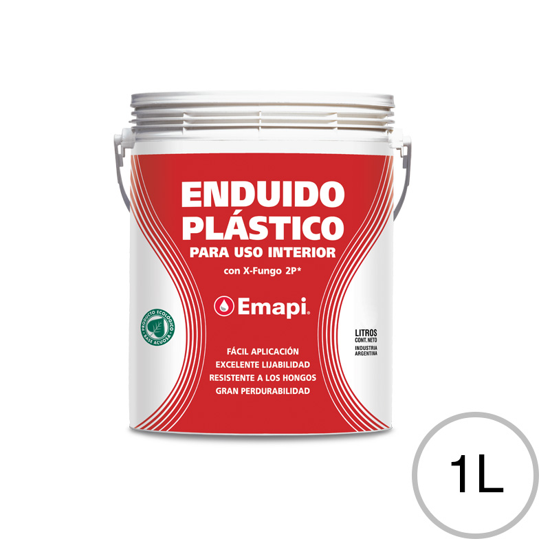 Enduido plastico interior antihongos blanco mate balde x 1l