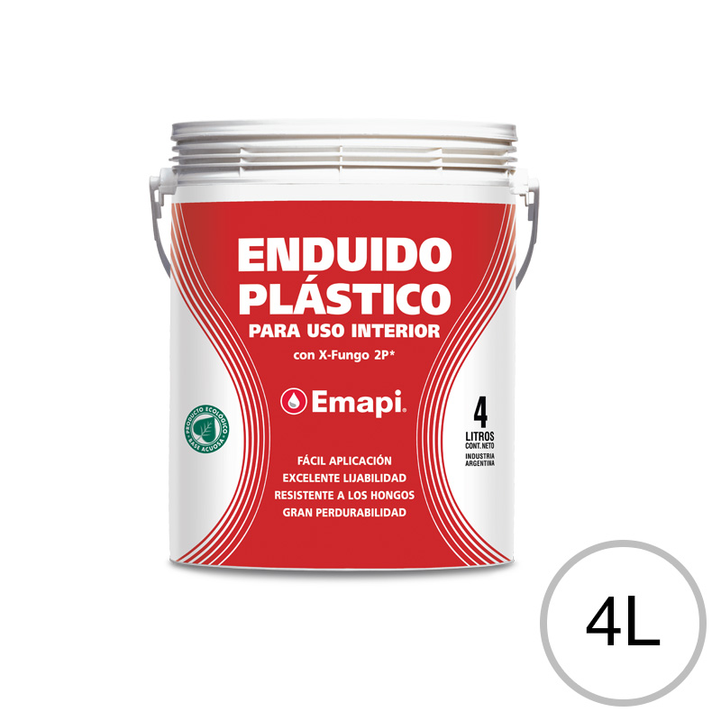 Enduido plastico interior antihongos blanco mate balde x 4l
