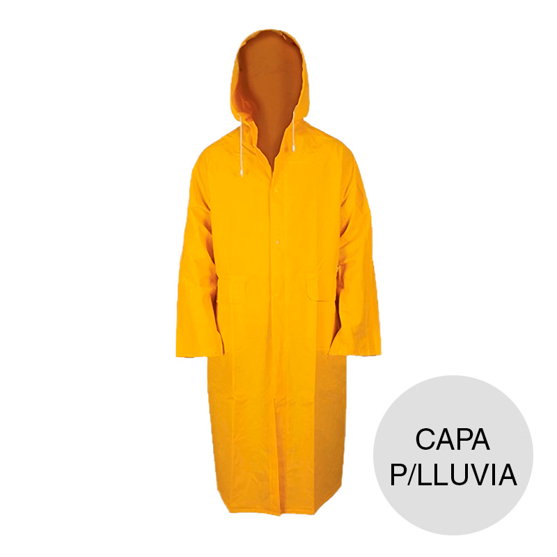 Capa impermeable p/lluvia PVC amarillo XXXL