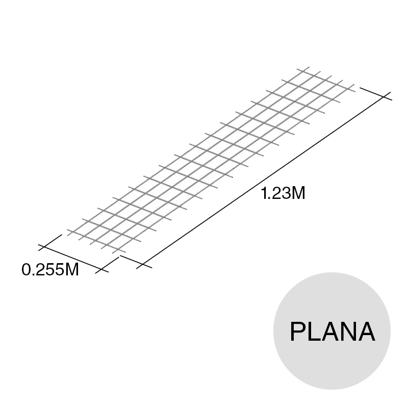 Malla acero plana refuerzo Rapiwall 225mm x 1.23m