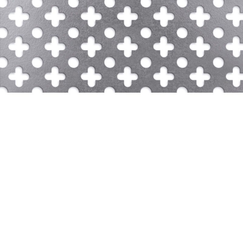 Chapa perforada Decorativa Trebol Combinado C22 hoja 1m x 2m