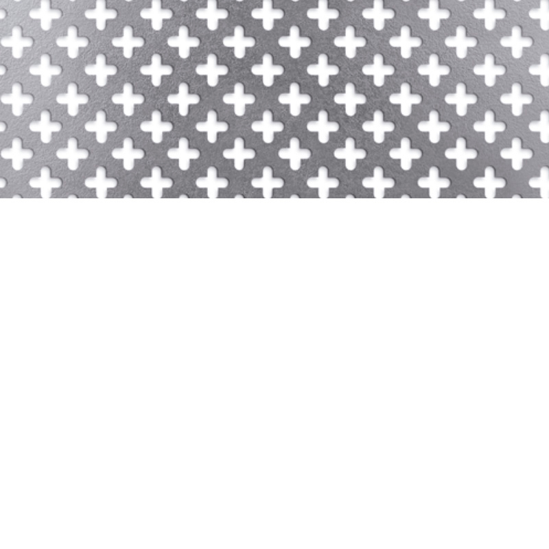 Chapa perforada Decorativa Trebol Chico C20 hoja 1m x 2m