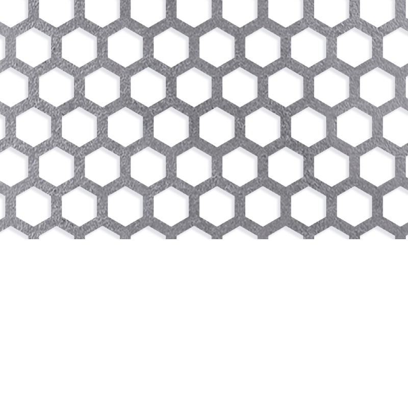 Chapa perforada Decorativa Hexagono 15mm C18 hoja 1m x 2m
