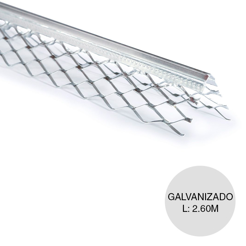 Guardacanto c/alas hierro galvanizado 2.60m