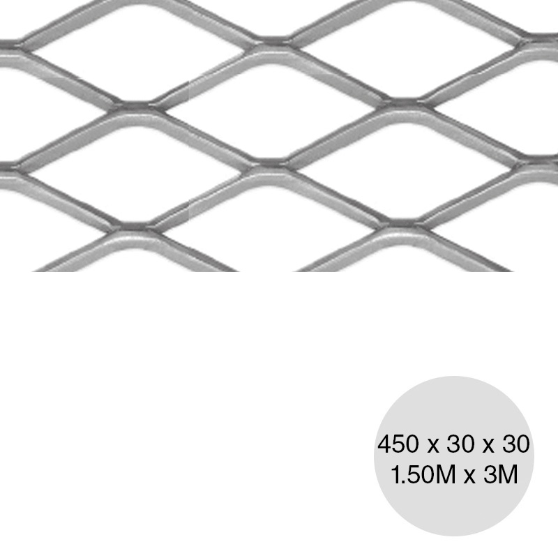 Metal desplegado 450 x 30 x 30 hoja 1.50m x 3m